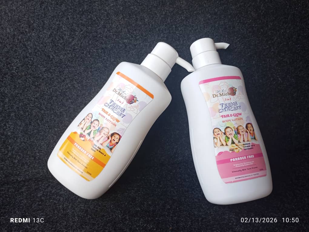 Teens Choicest Fair Glow Body Lotion bottle - clinically examined natural skincare product